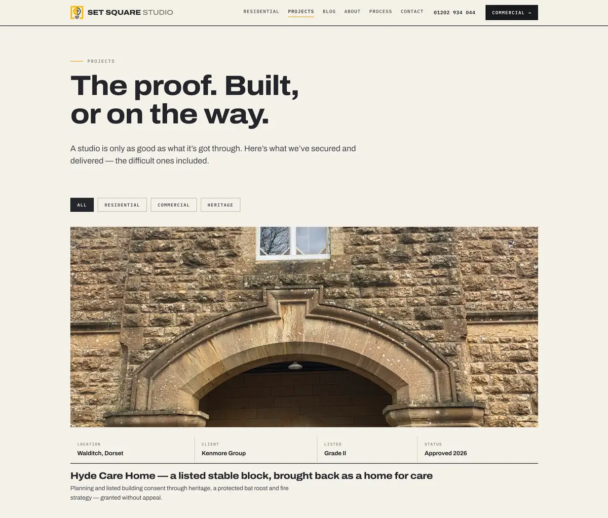 Set Square Studio website